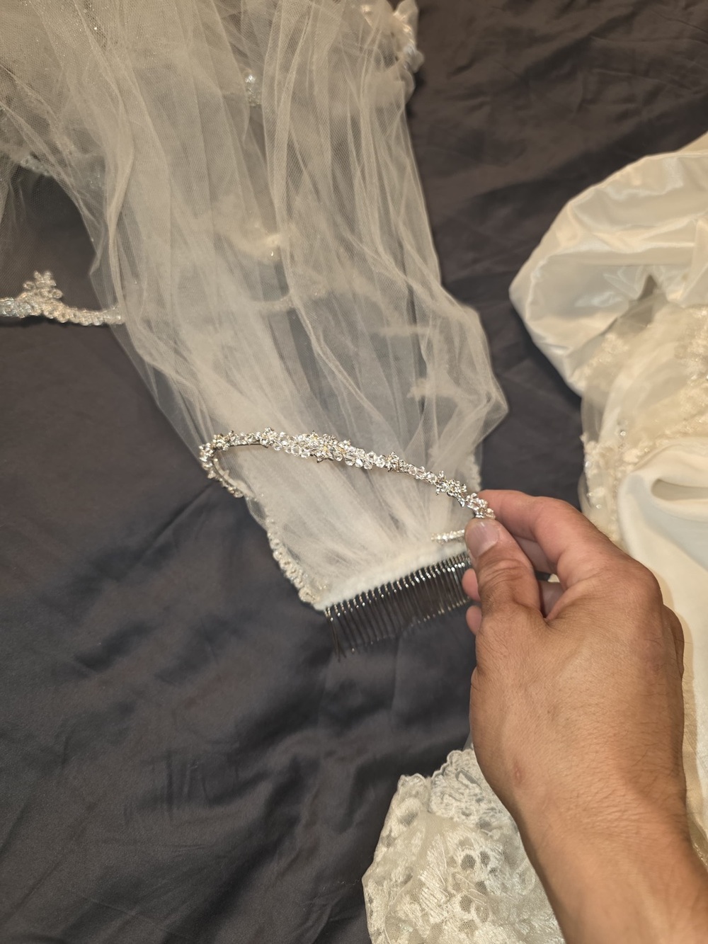 Maggie Sottero Sabelle White Bridal Wedding Gown Beaded Bodice dress gown 10 - Picture 7 of 15